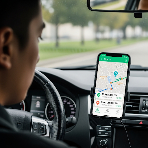 Driver using GPS tracking system